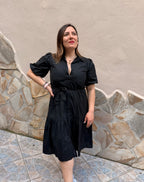 Abito camicia con Fiocco in Vita
