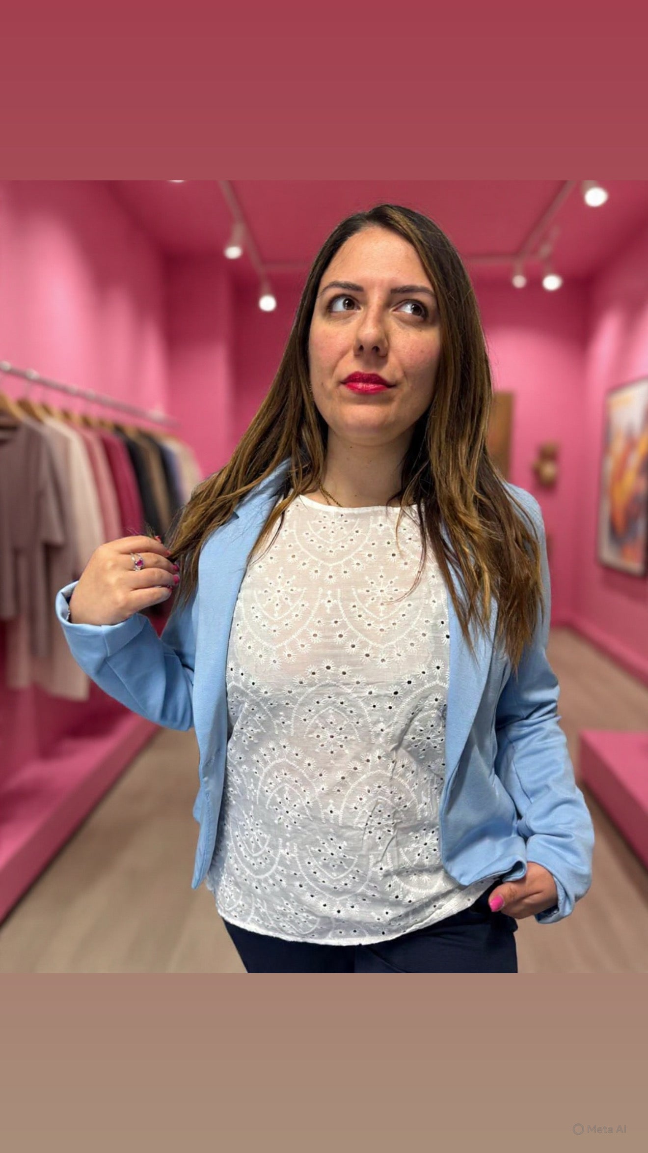 Blusa in pizzo sangallo