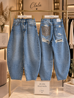 Jeans Balloon maculati e con brillantini