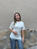 T-shirt dettaglio pizzo