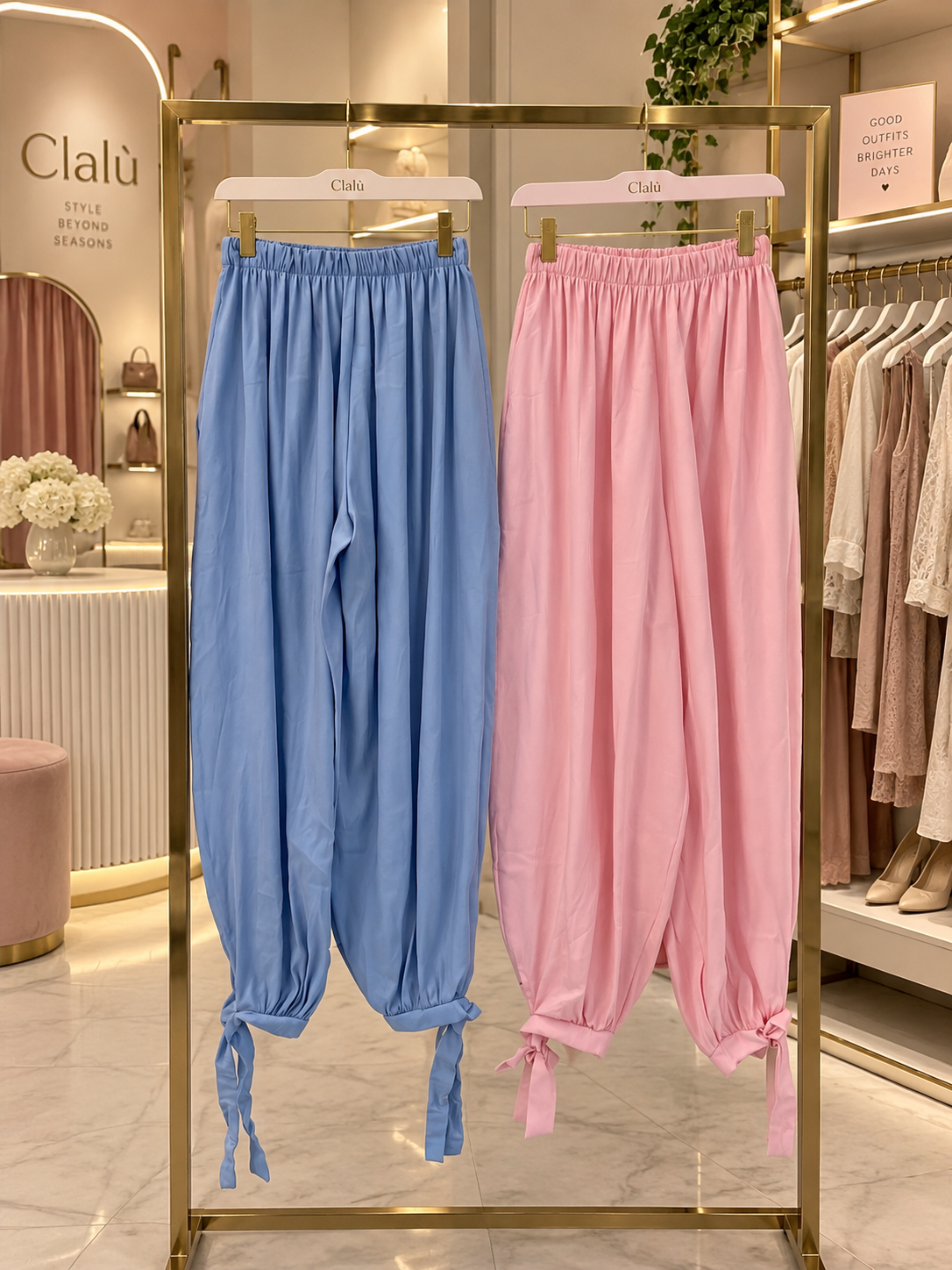 Pantaloni Morbidi con Fiocchi