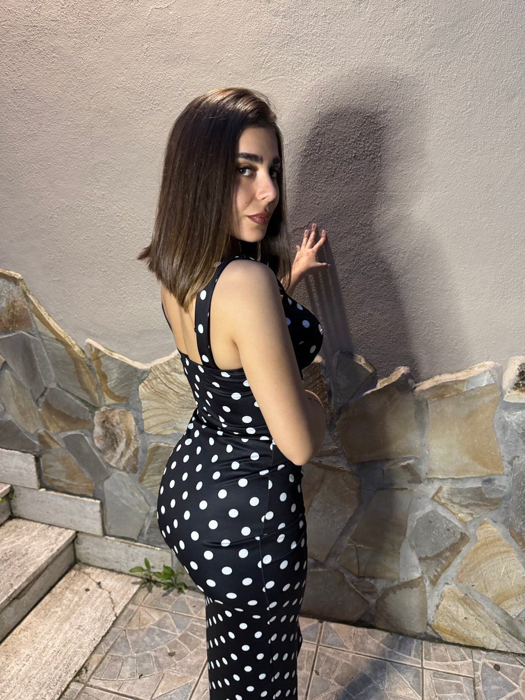 Abito Pois Nero “Icona”