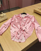 Camicia bassotti rosa e marron