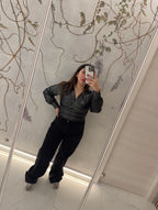 Top Lurex Incrociato Midnight