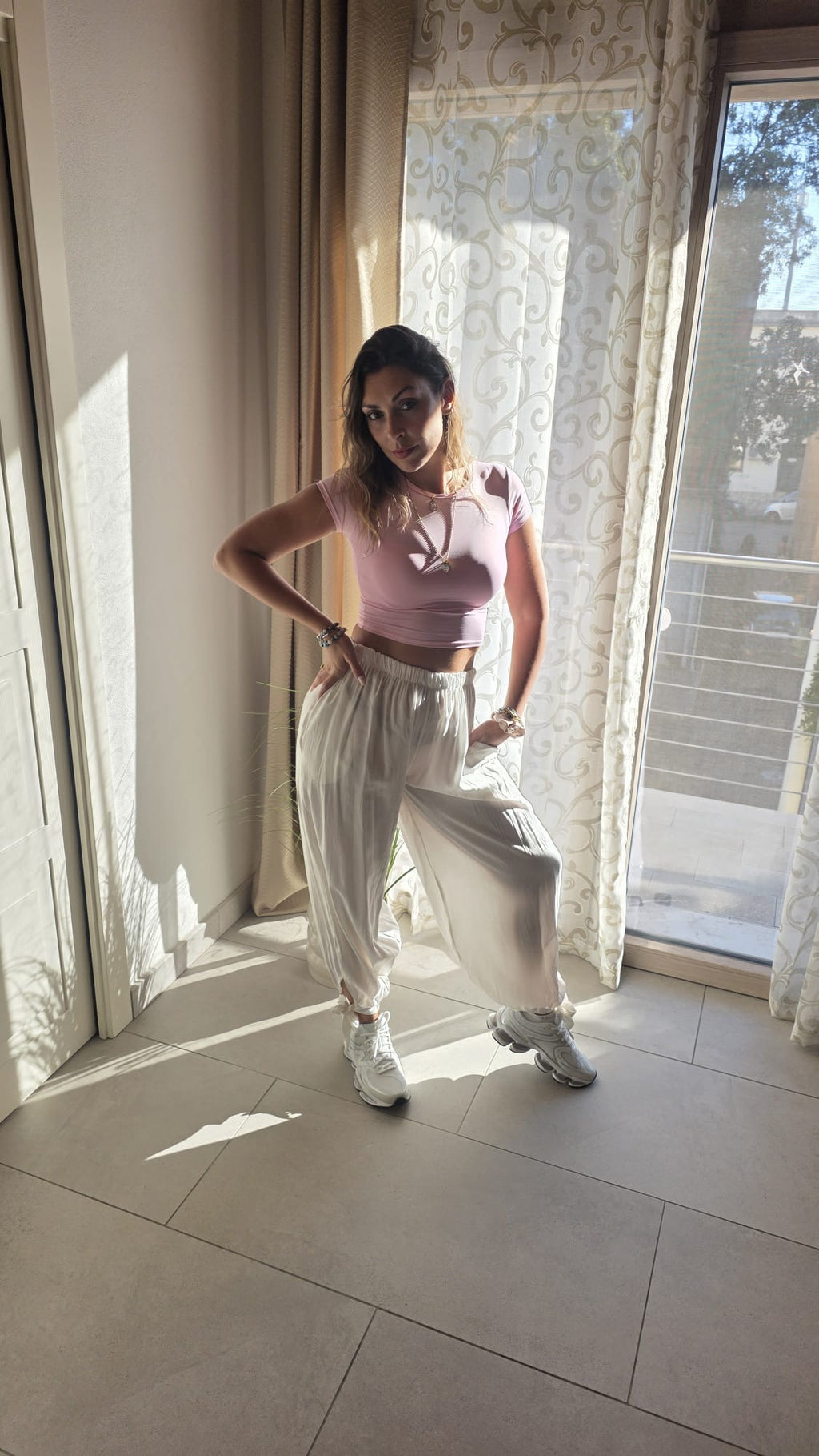 Pantaloni Morbidi con Fiocchi