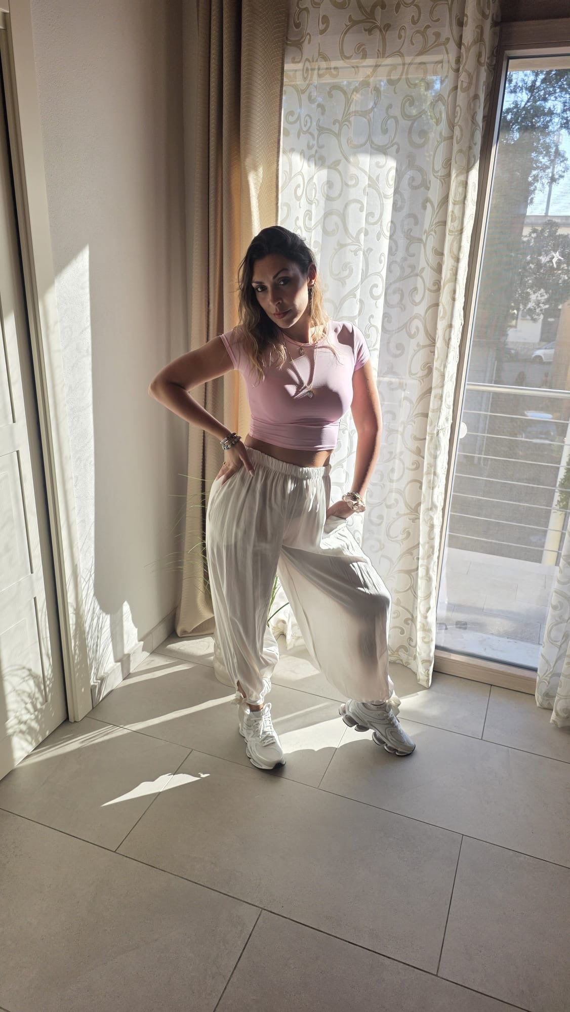 Pantaloni Morbidi con Fiocchi