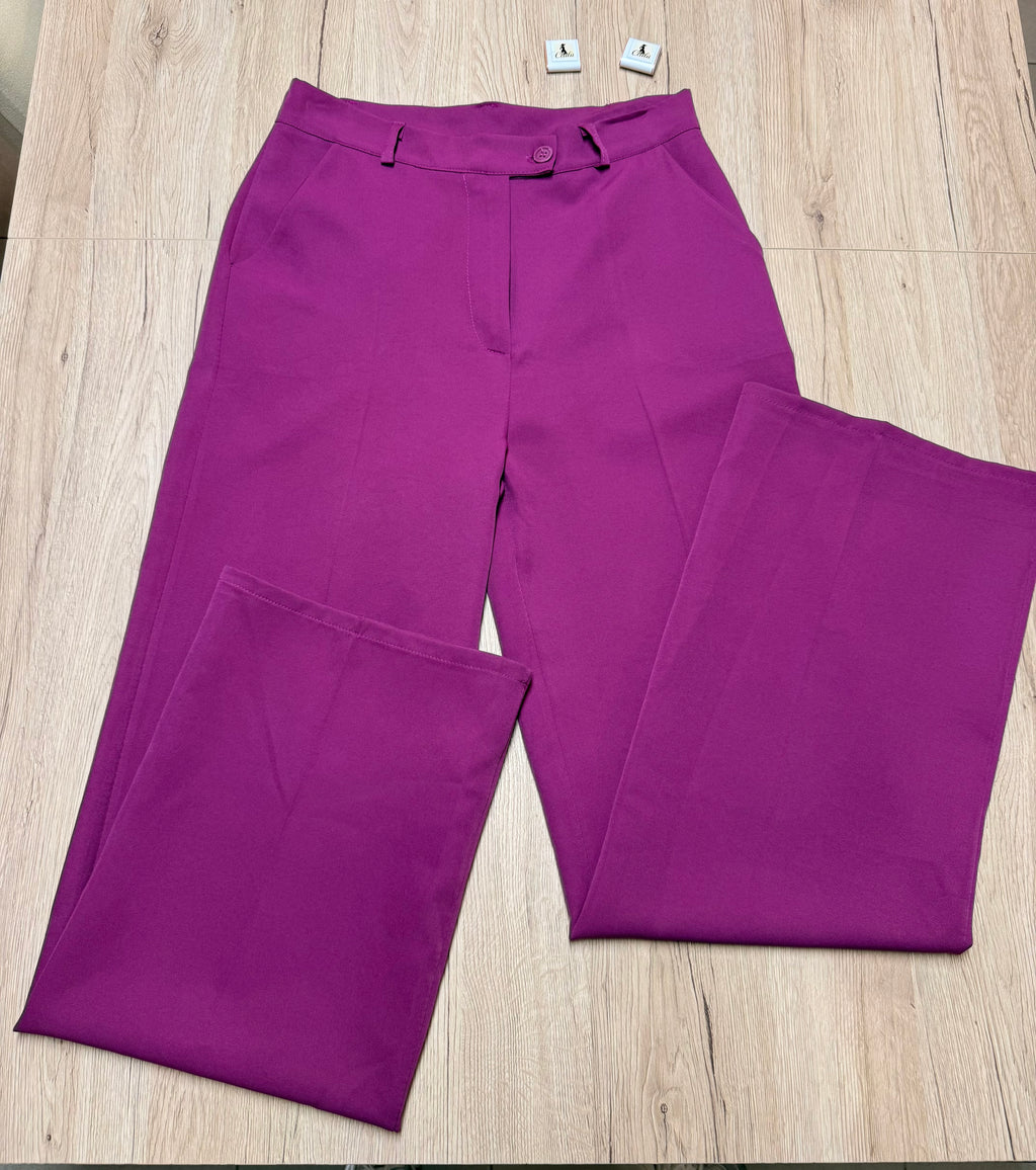 Pantalone Palazzo Fucsia Power