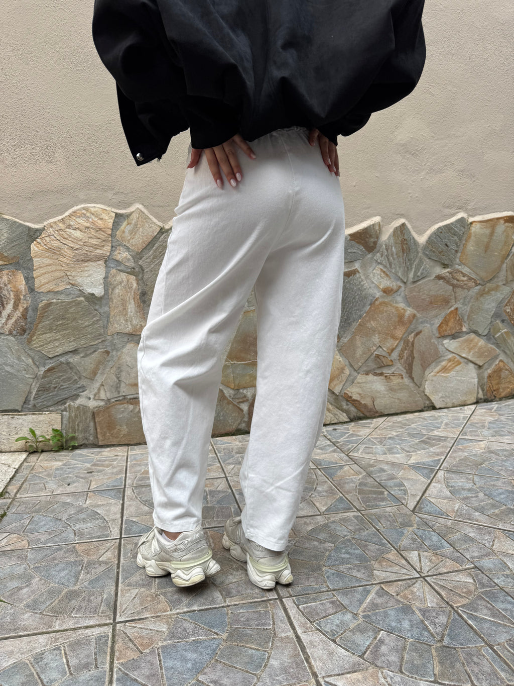 Pantalone “White Essential” Vita Alta
