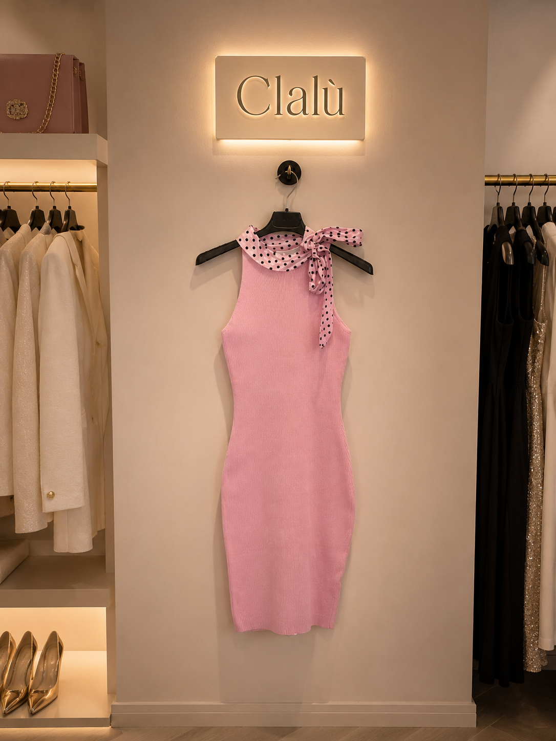 Abitino Rosa con Fiocco Pois