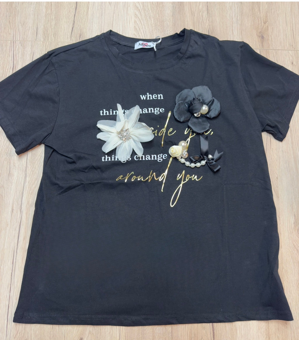 T-shirt flowers fiocchi