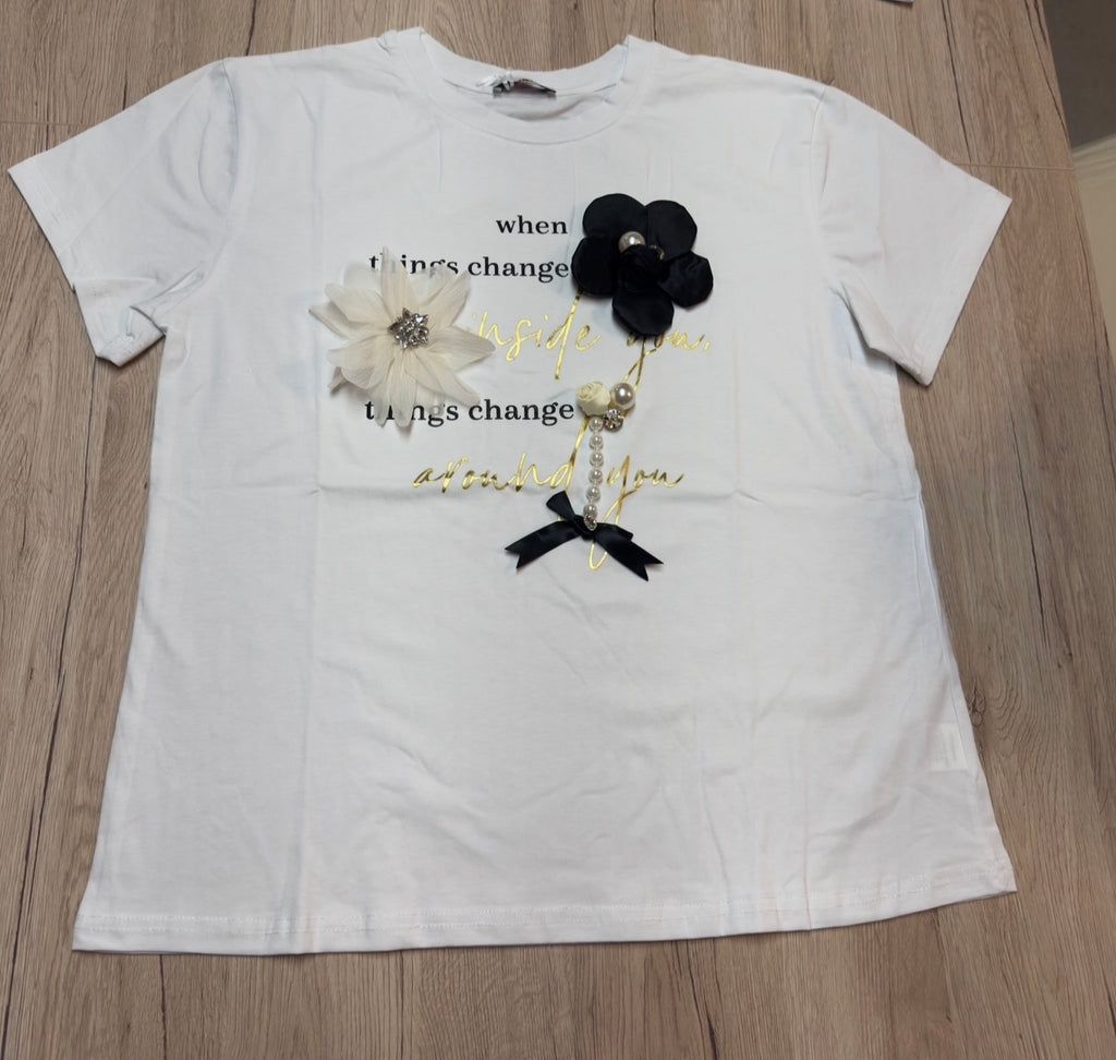 T-shirt flowers fiocchi