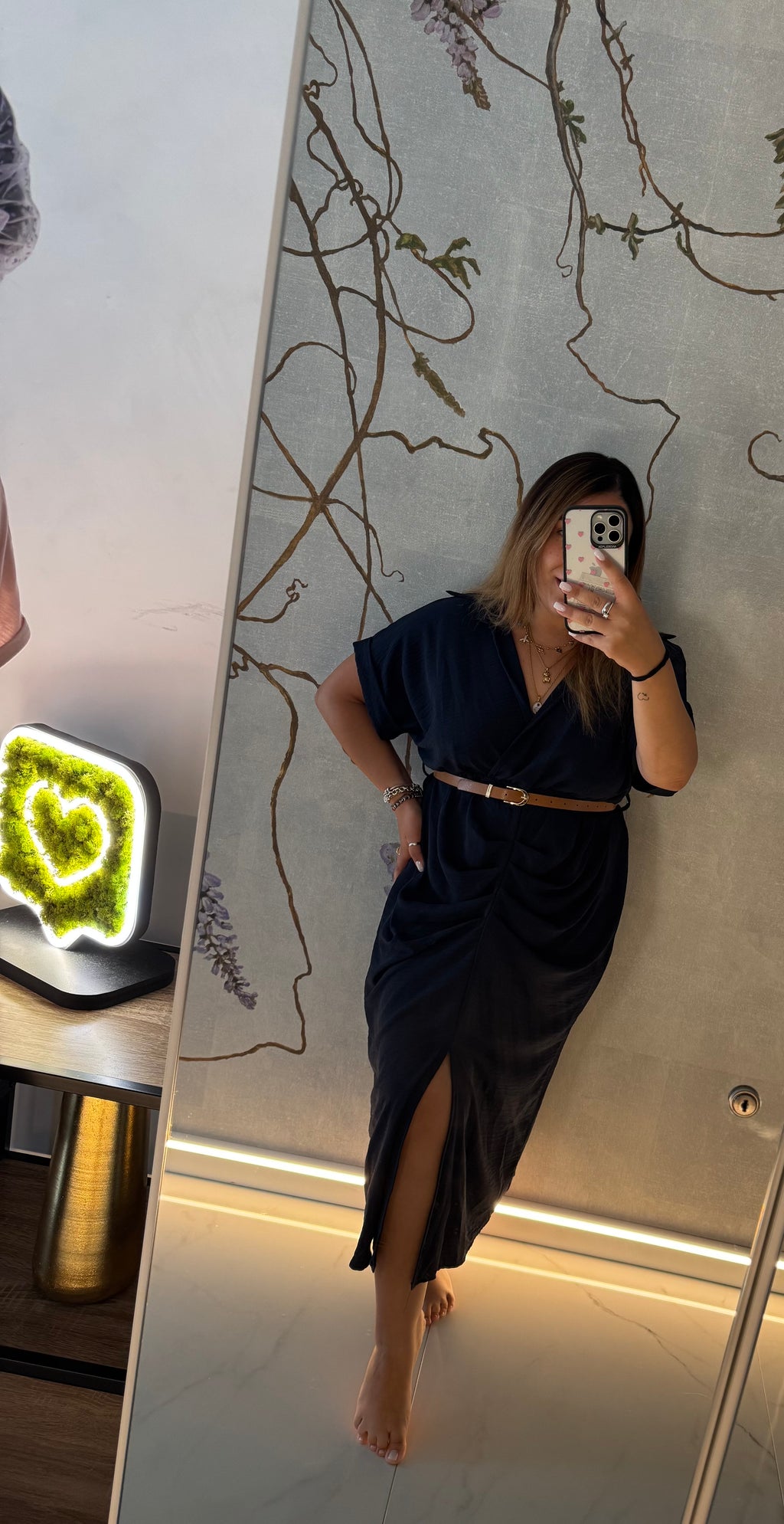 Abito Curvy con arricciatura centrale
