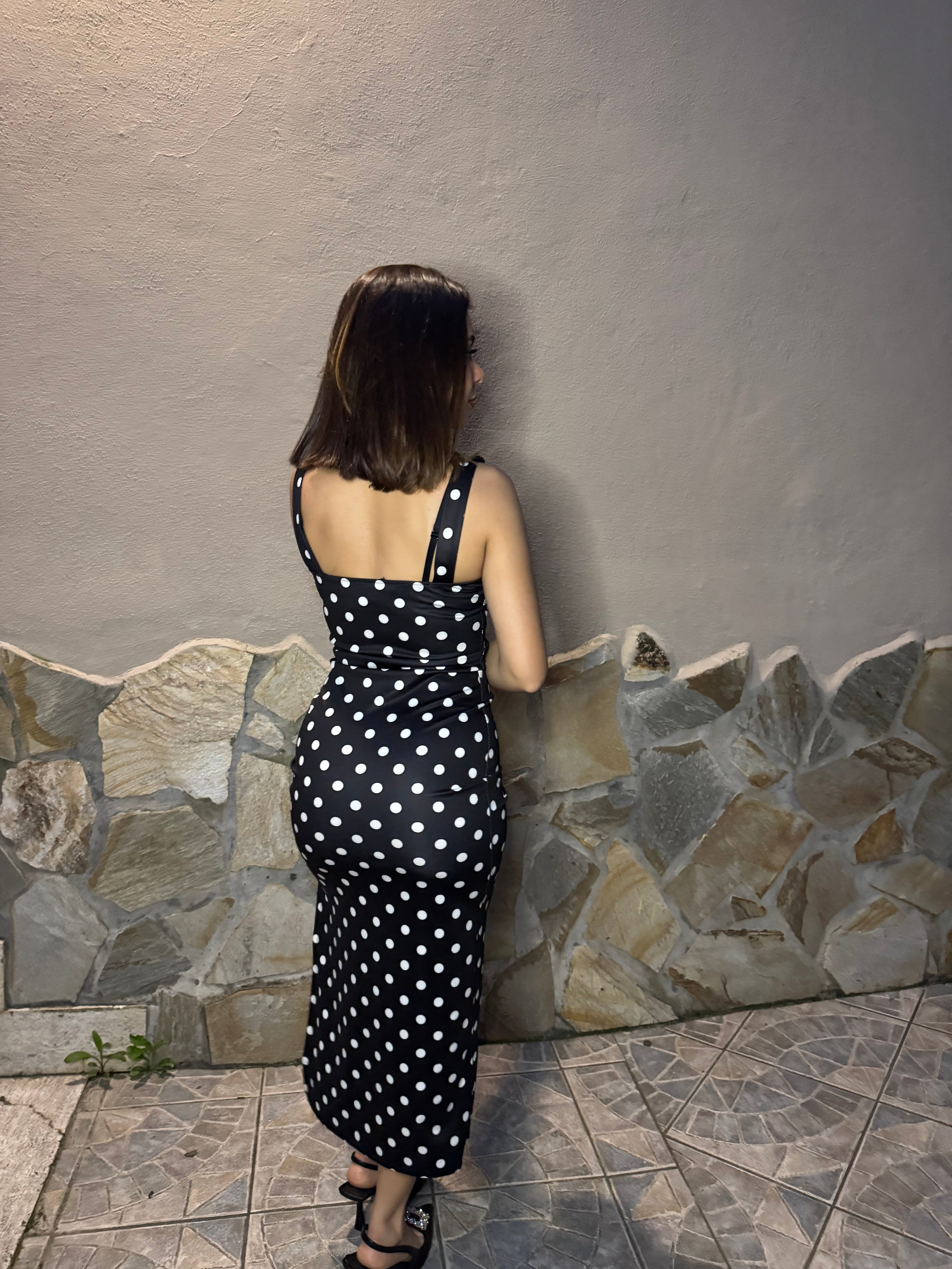 Abito Pois Nero “Icona”