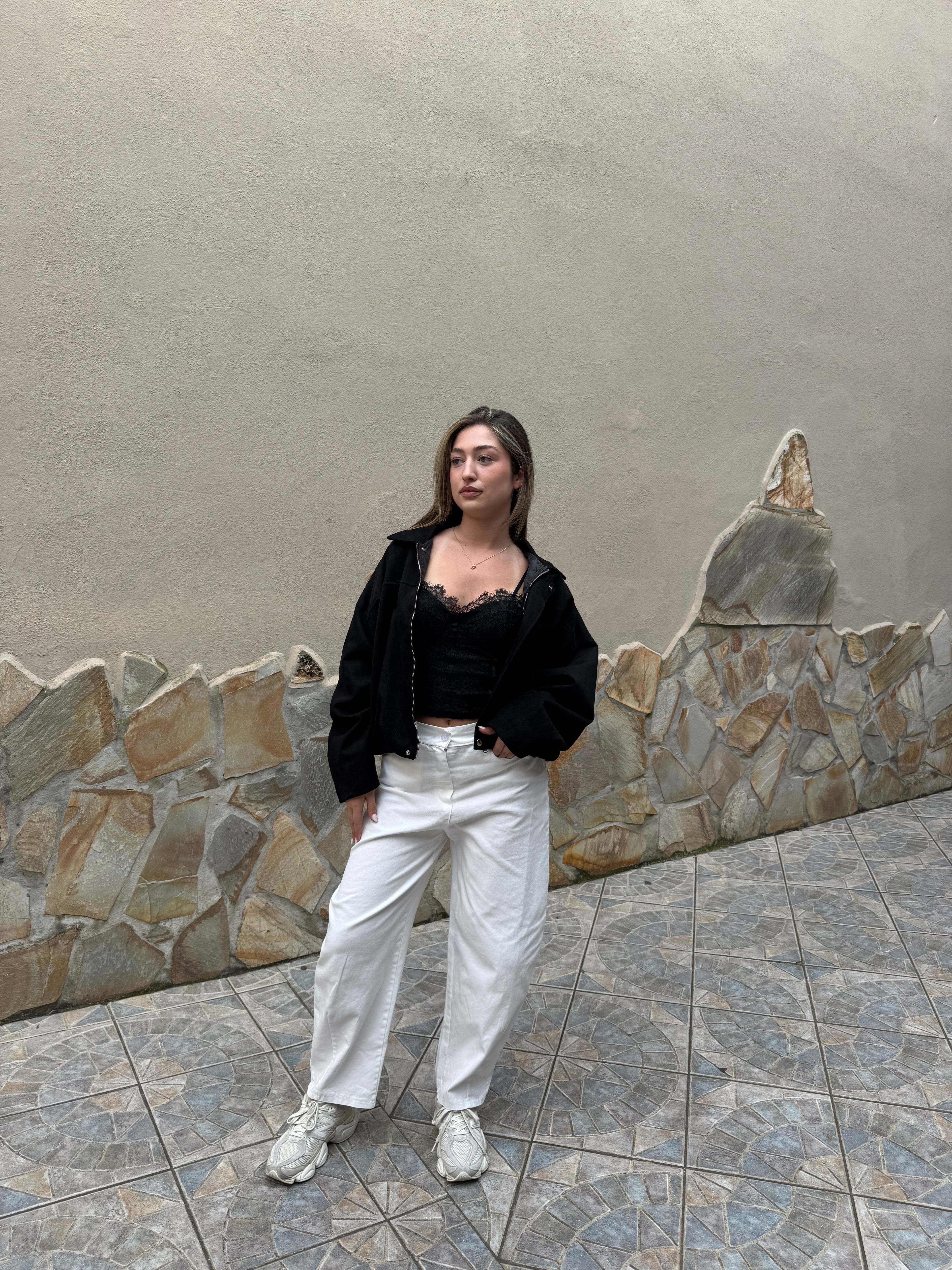 Pantalone “White Essential” Vita Alta