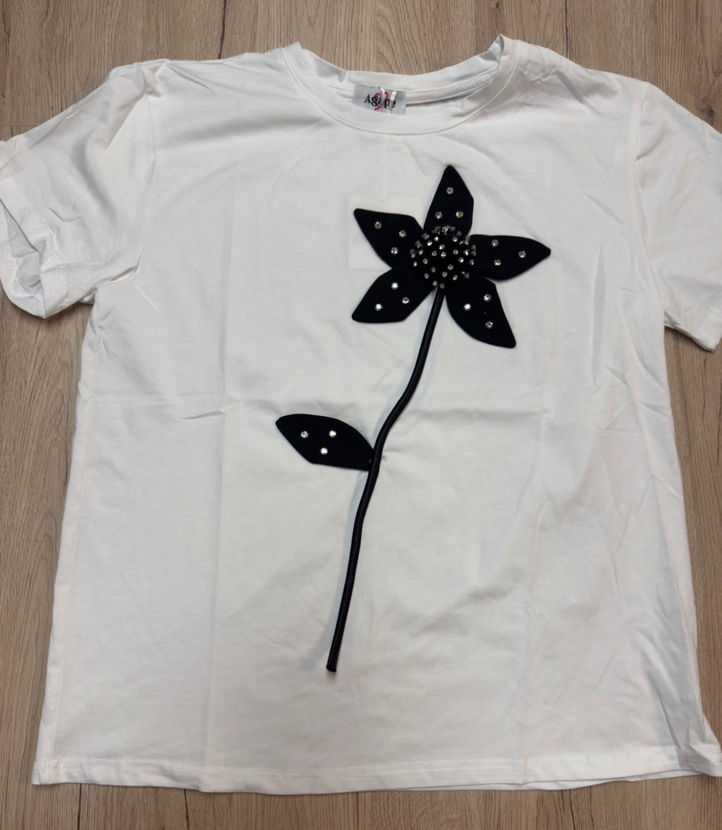 T-shirt flowers fiocchi