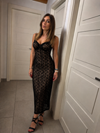 Abito Lungo Elegance in Pizzo Nero