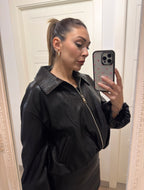 Completo Noir Rebel – Bomber Oversize & gonna Ecopelle