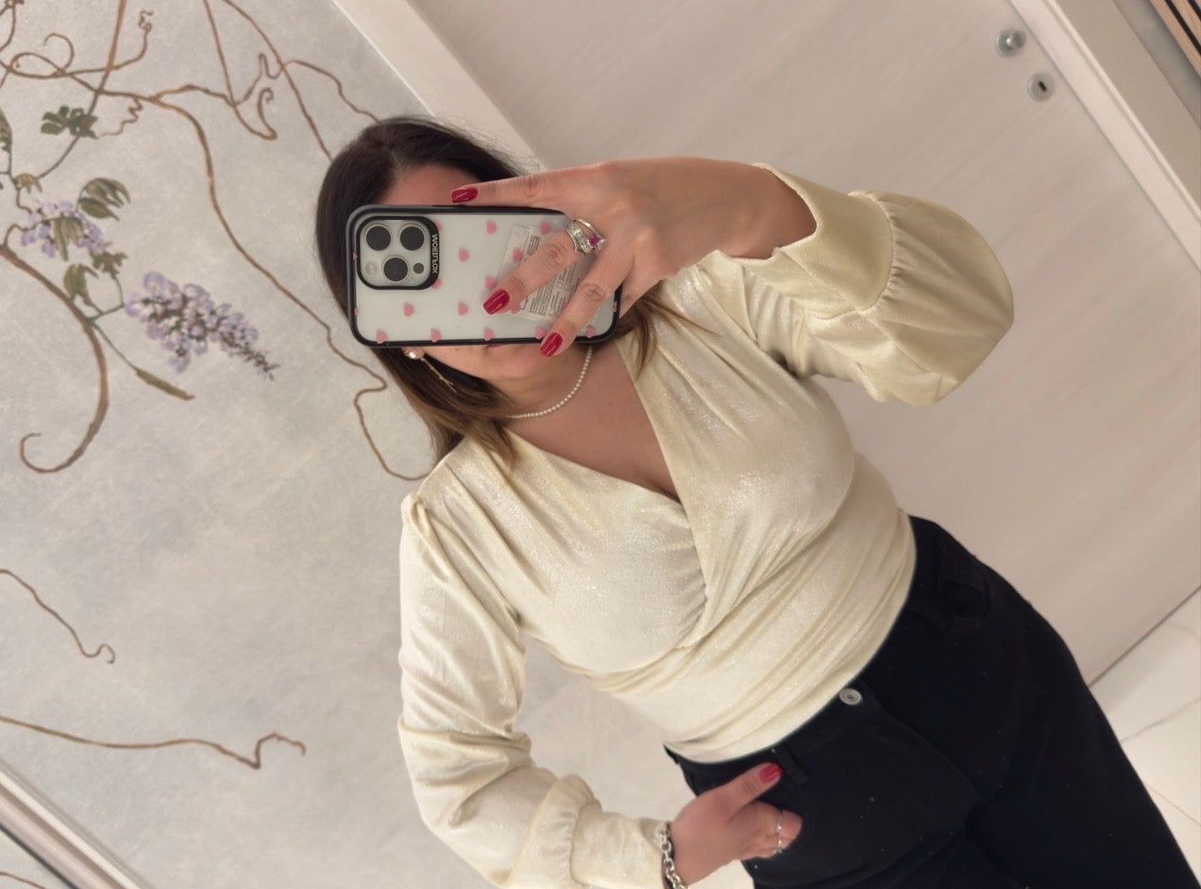 Top Lurex Incrociato Midnight