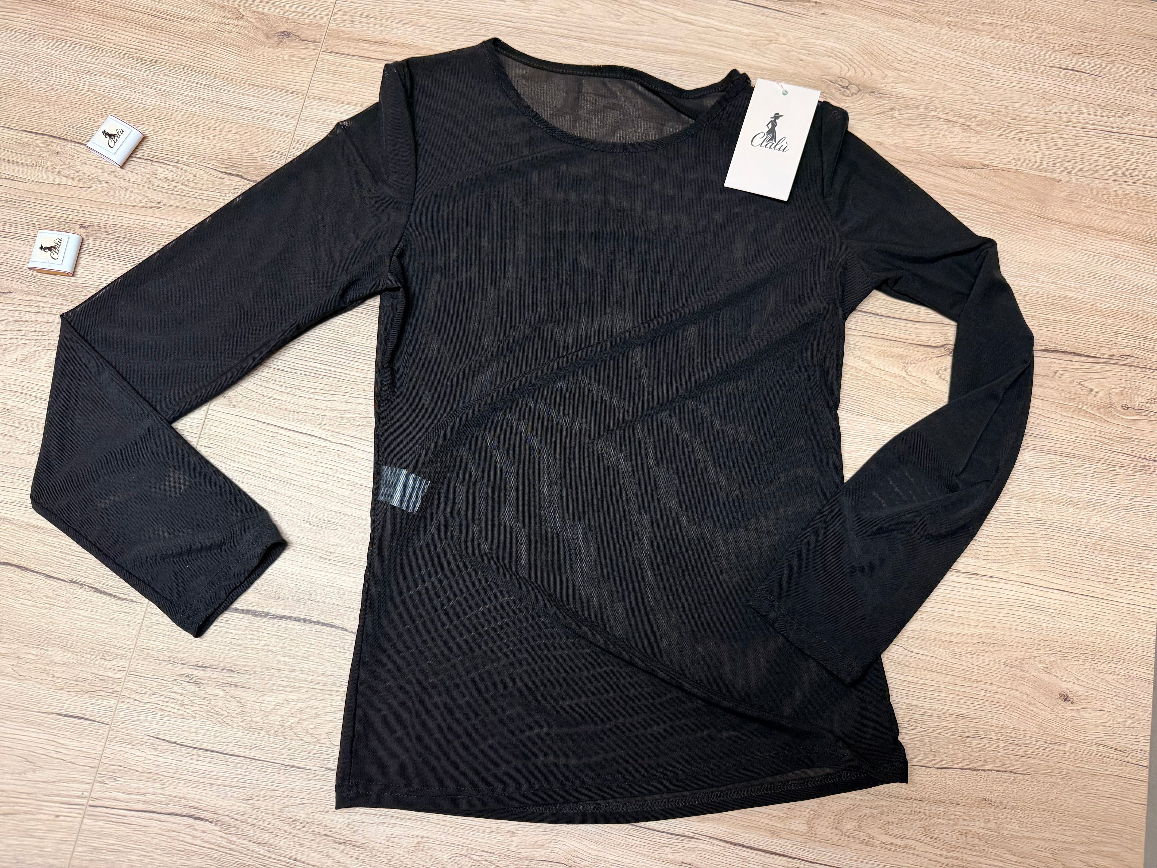 Maglia Nera Velata – Essential Layer