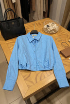 Camicia Crop Azzurra
