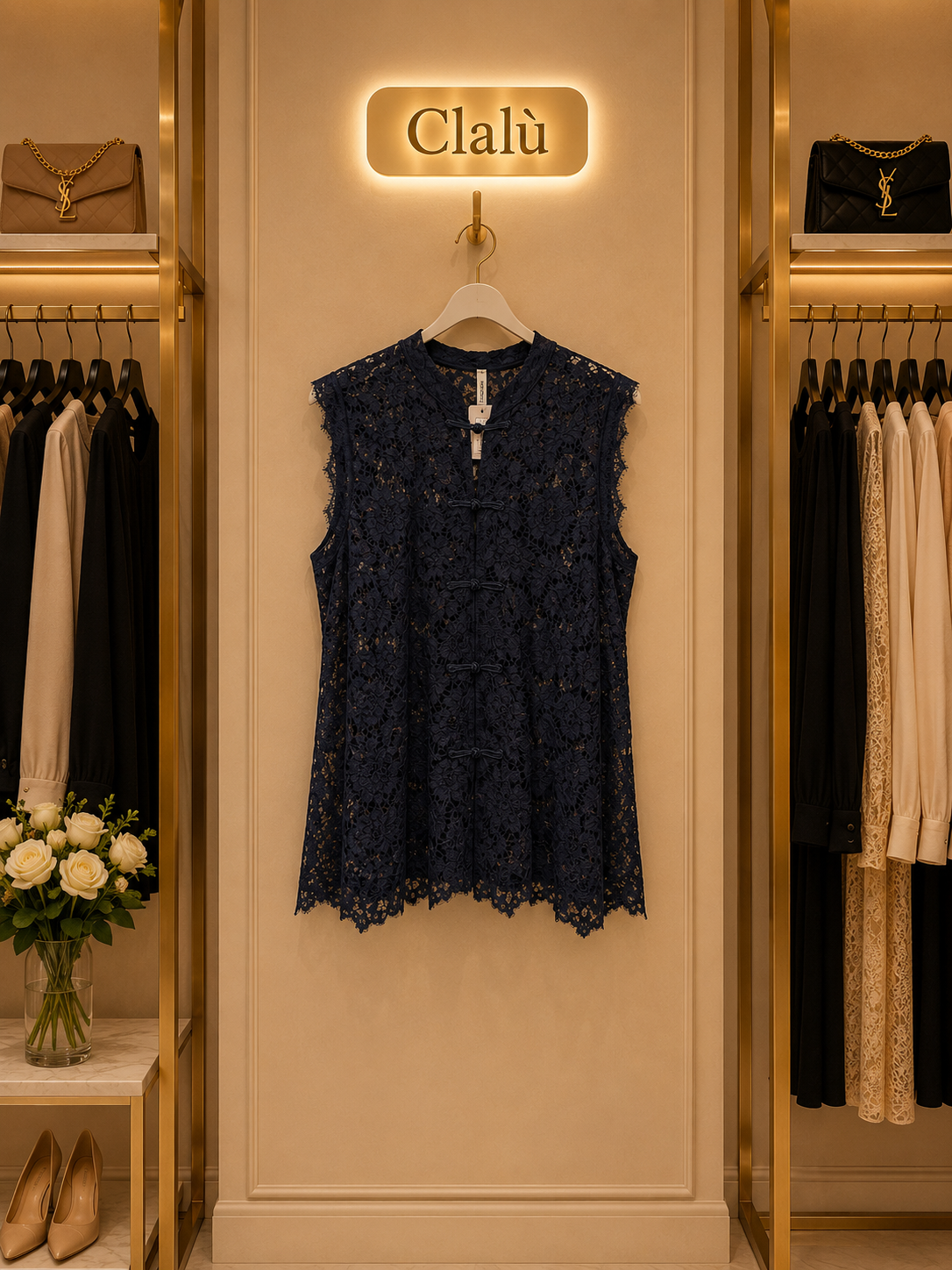Maglia in pizzo blu stile giapponese 🇯🇵