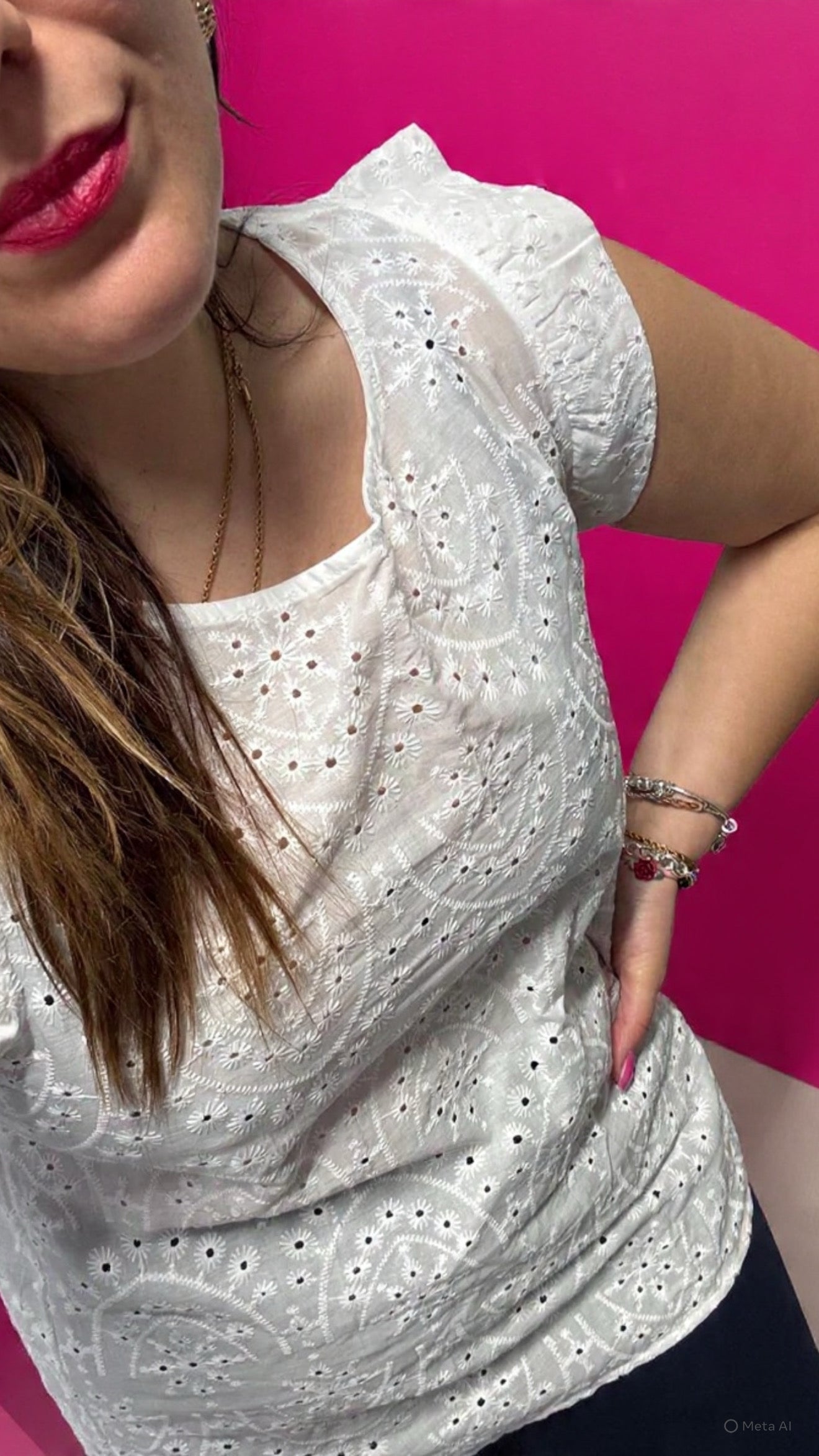 Blusa in pizzo sangallo
