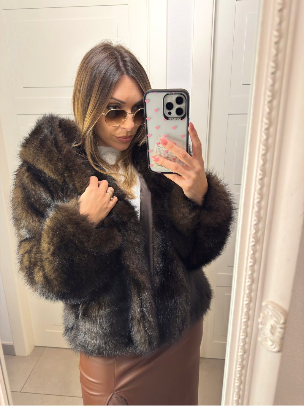 Pelliccia pellicciosa Aria Fur Marrone