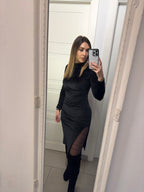 Abito Vellutino Black