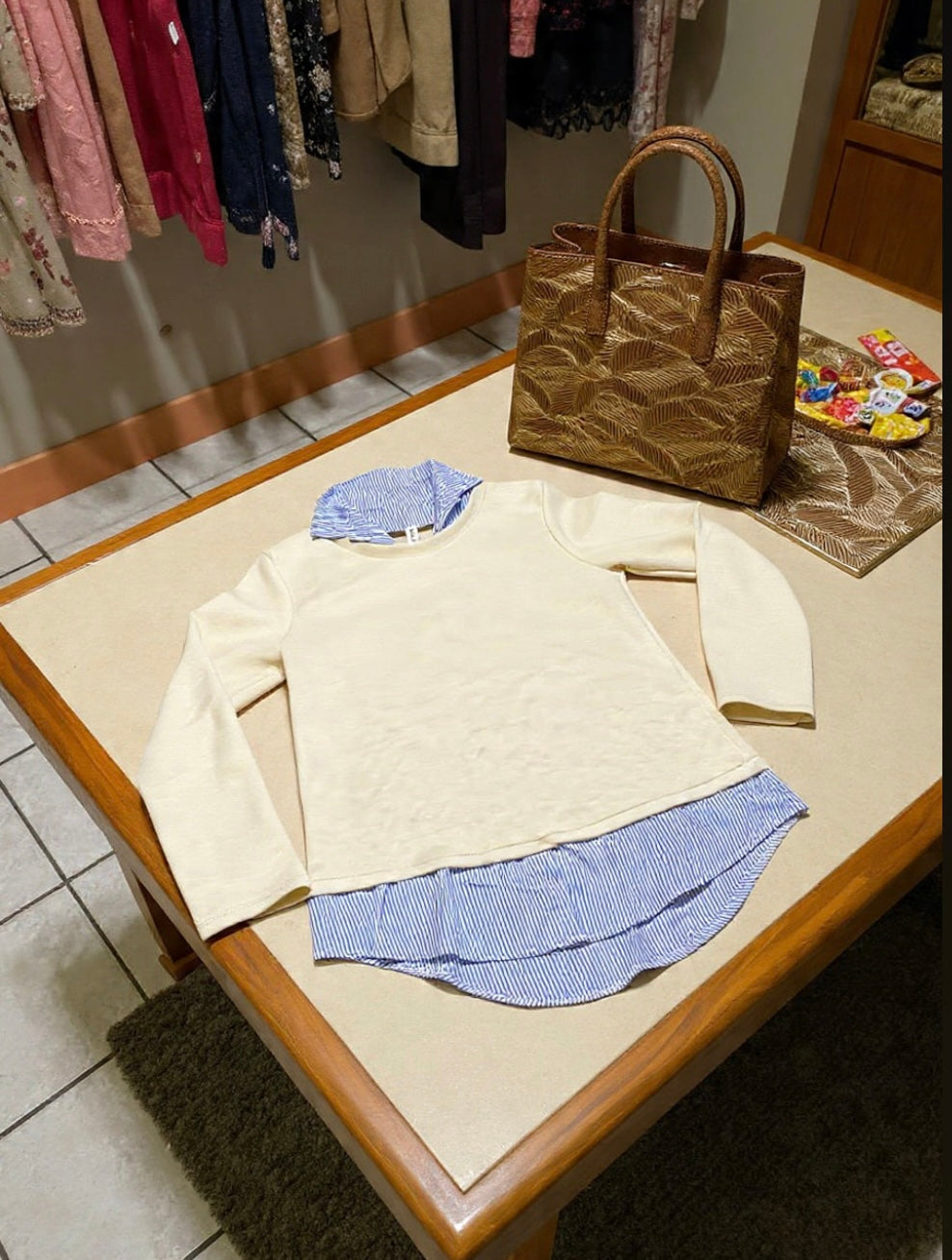 ♥️ Felpina Effetto Camicia
