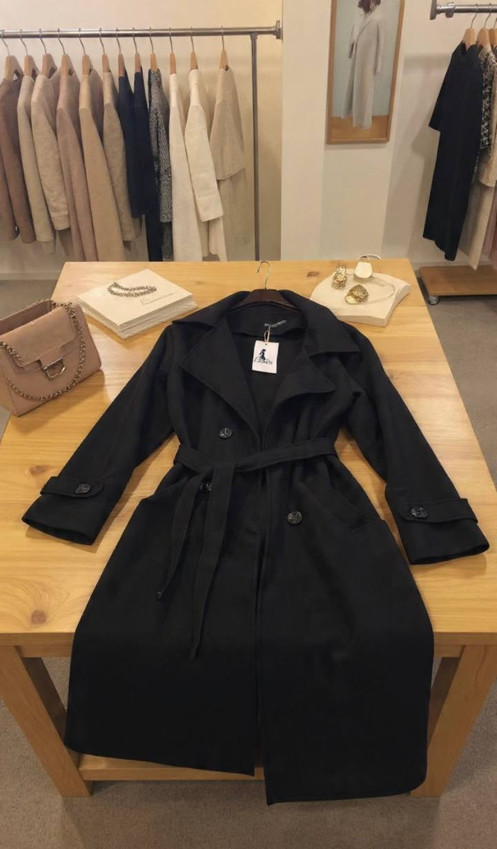 Trench Suede nero
