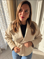 Giacca Ecopelle Beige