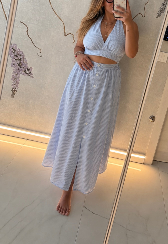 Completo Righe Azzurre