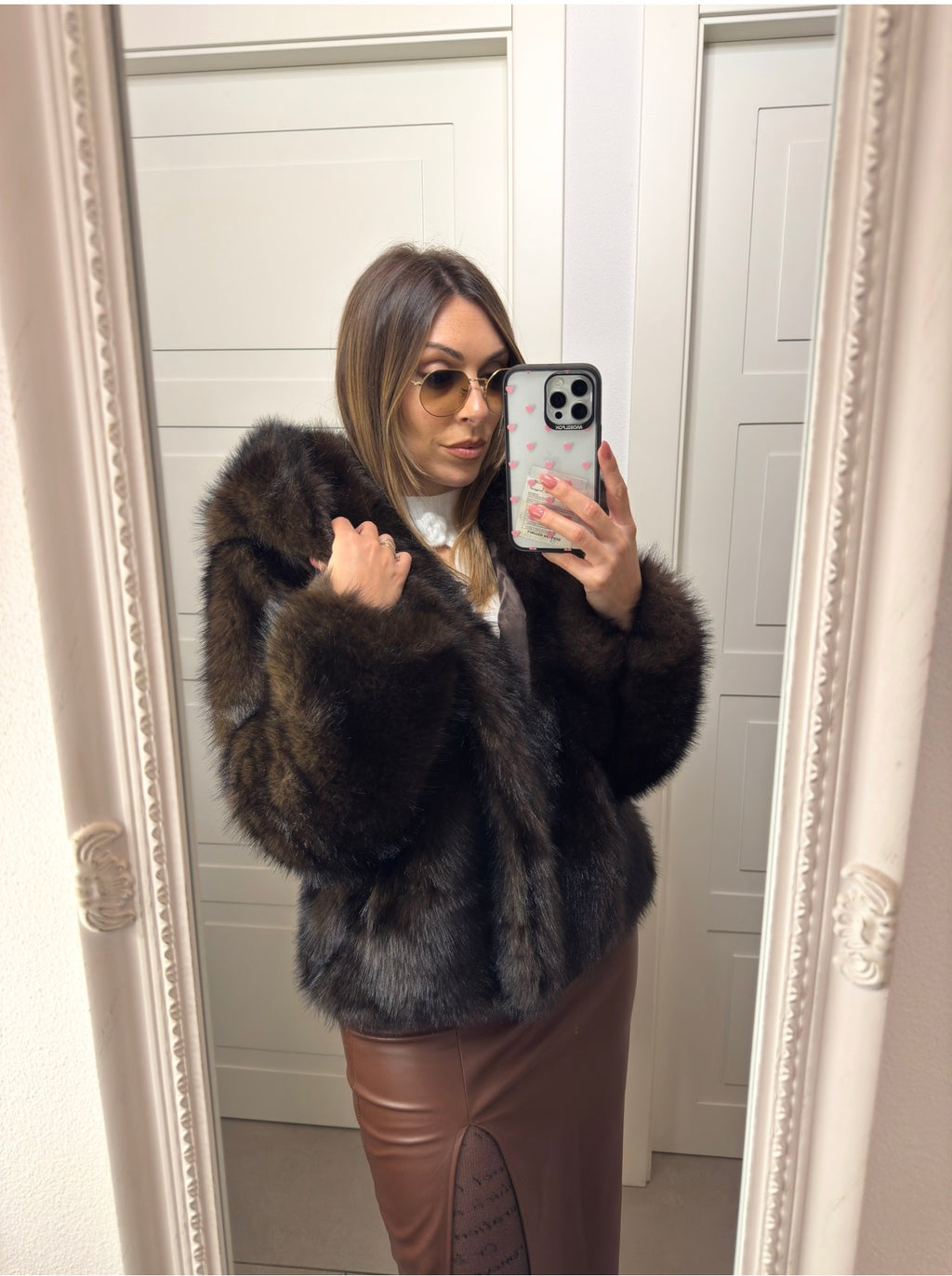 Pelliccia pellicciosa Aria Fur Marrone