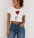 T-shirt crop “Snoopy Love”