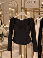Maglia corsetto nera