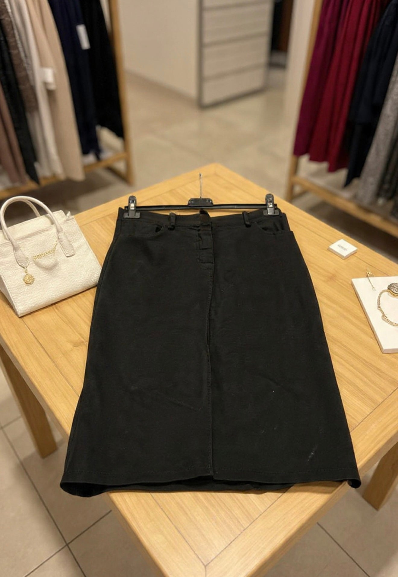 Gonna in jeans nera