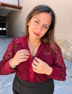 Camicia Curvy in Pizzo
