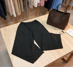 Completo Comfort Nero – Felpa & Pantalone Palazzo
