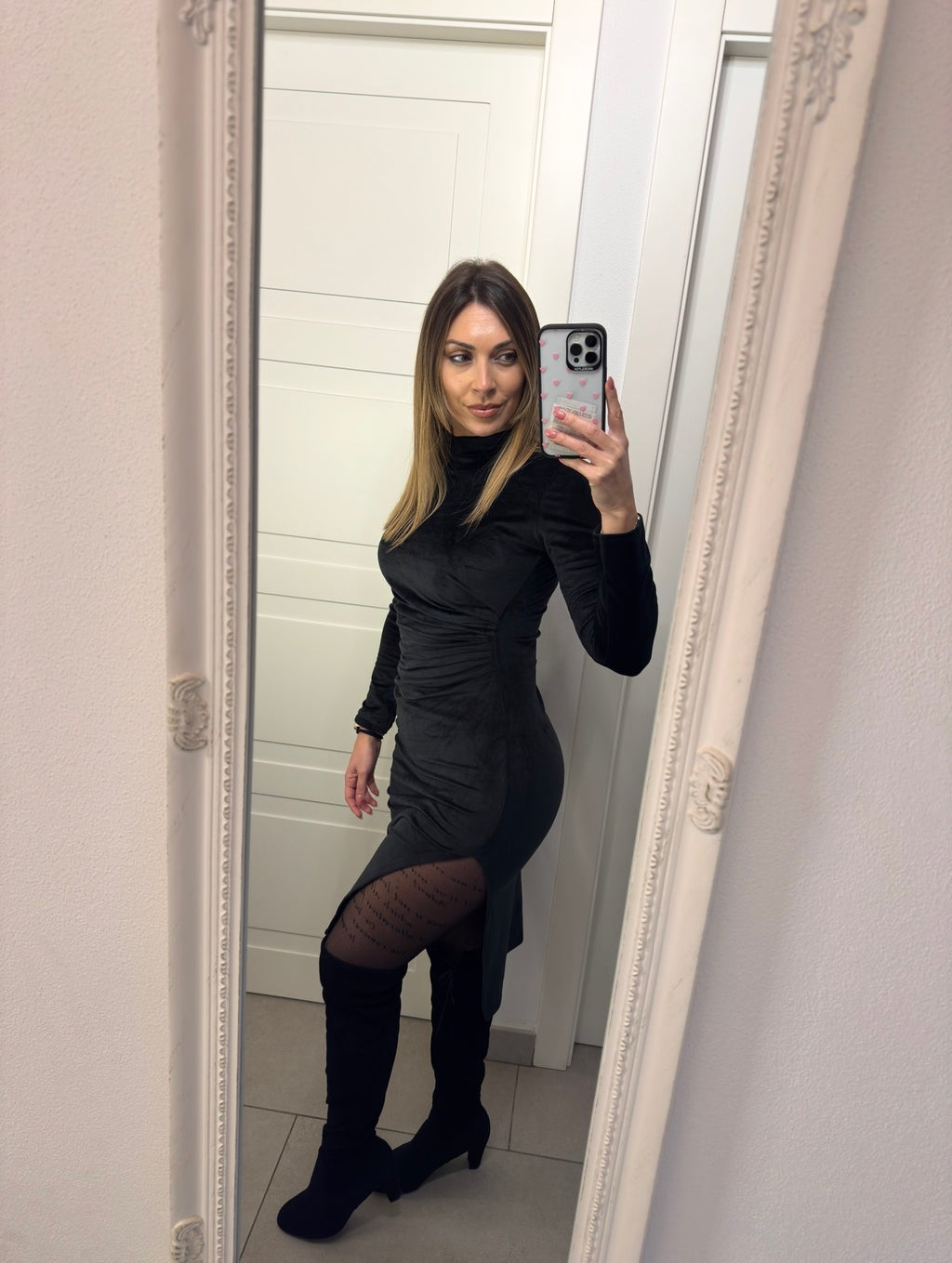 Abito Vellutino Black