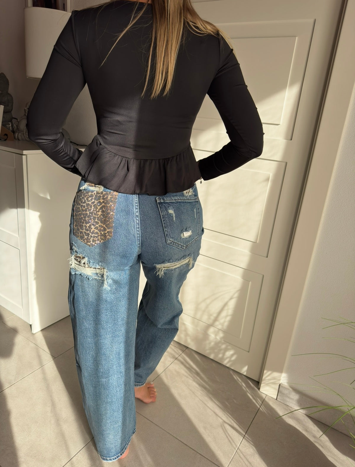 Jeans Balloon maculati e con brillantini