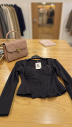 Top Corsetto Noir Élégance