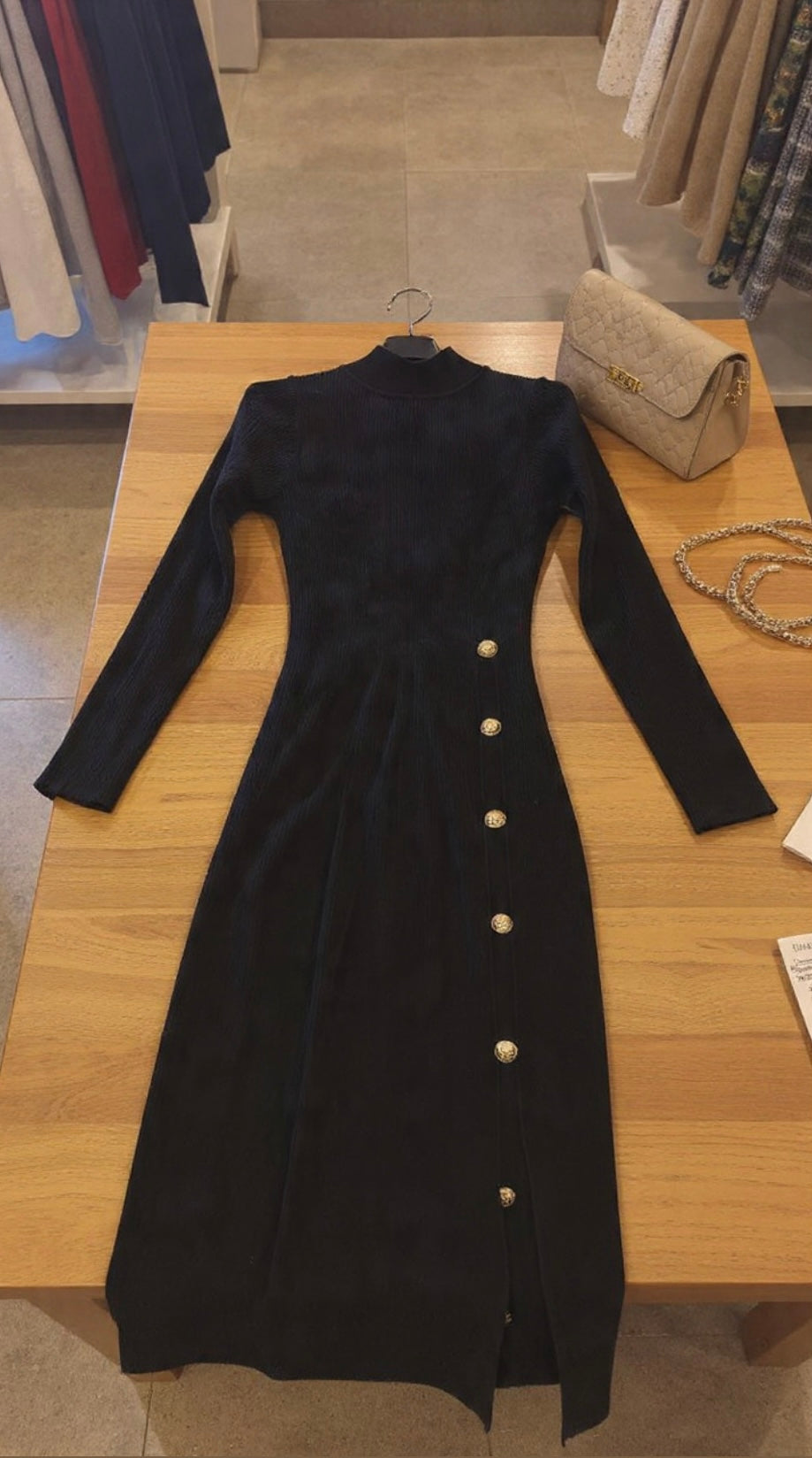 Abito Rib Chic Buttons