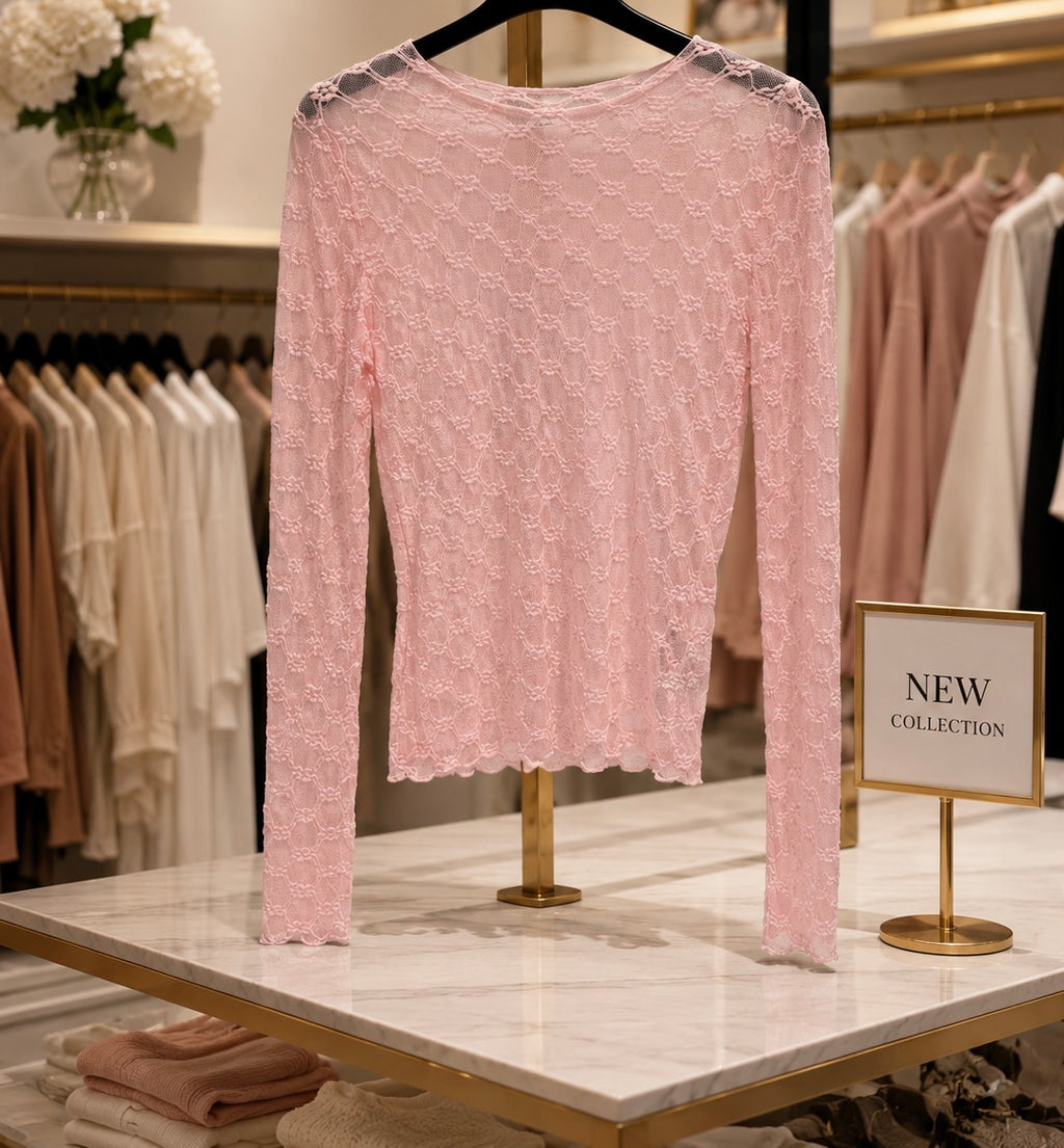 Maglia in pizzo con i fiorellini
