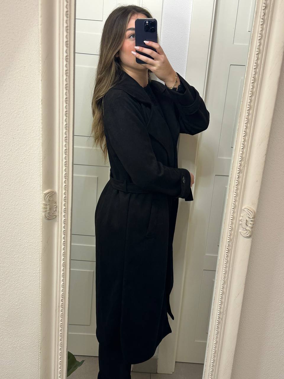 Trench Suede nero