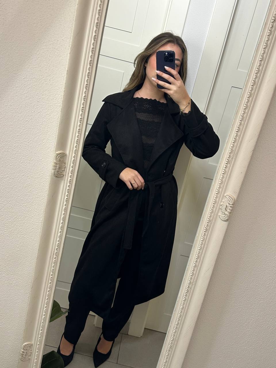 Trench Suede nero