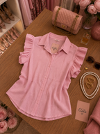 Camicia Rosa Rouches