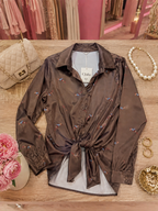 Camicia bassotti rosa e marron