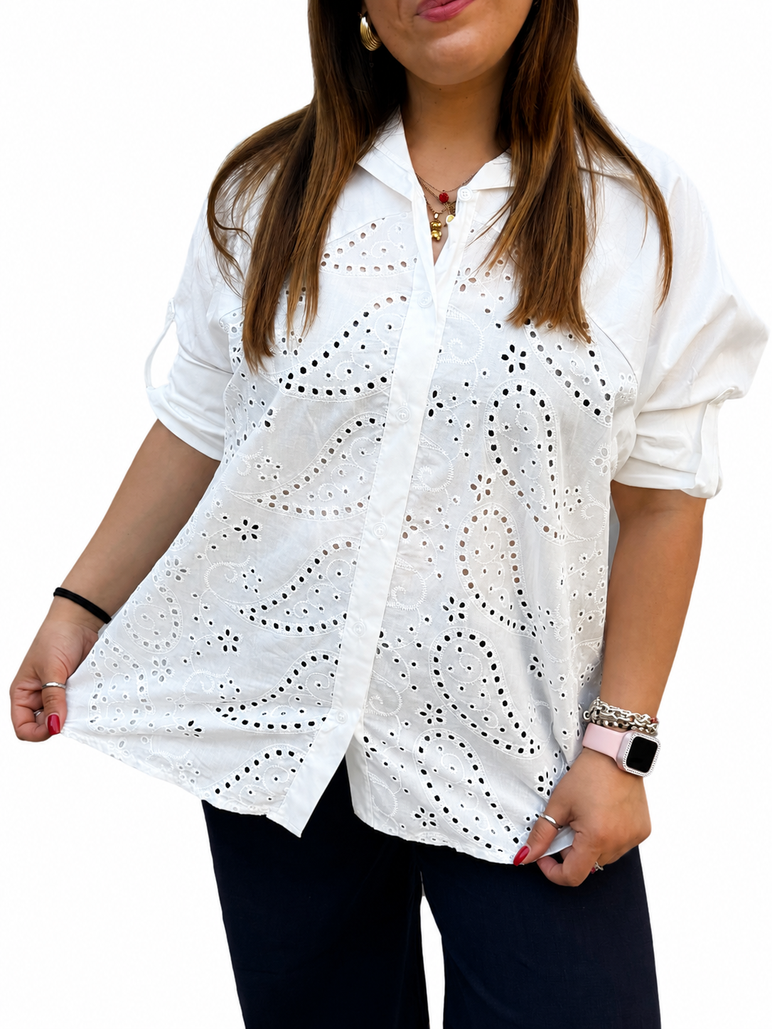 Camicia oversize Sangallo Elegance