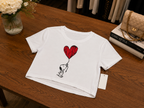 T-shirt crop “Snoopy Love”