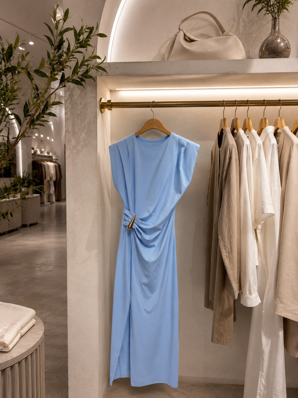 Abito Celeste Elegance